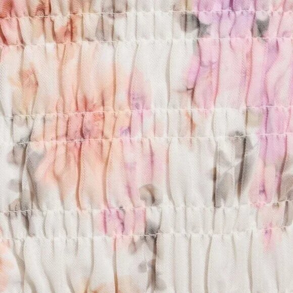 NWT Watercolour Floral Smocked Boatneck Cami Top Size XS - Picture 4 of 5